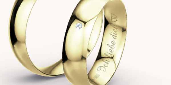 Kostenlose Gravuren für Trauringe