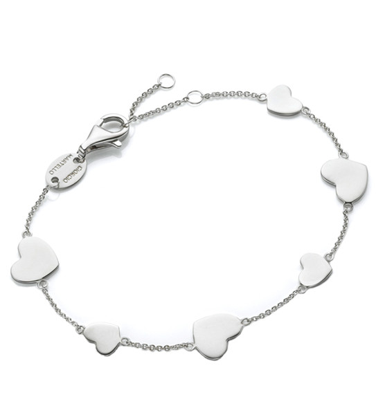 Giorgio Martello Armband mit Herzen 925 Silber 19 cm...