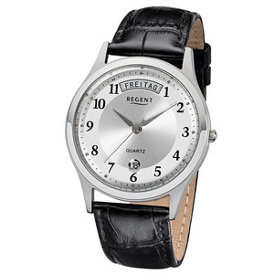 Regent Herrenuhr F-1039 11110800 mit Edelstahlgehäuse und...