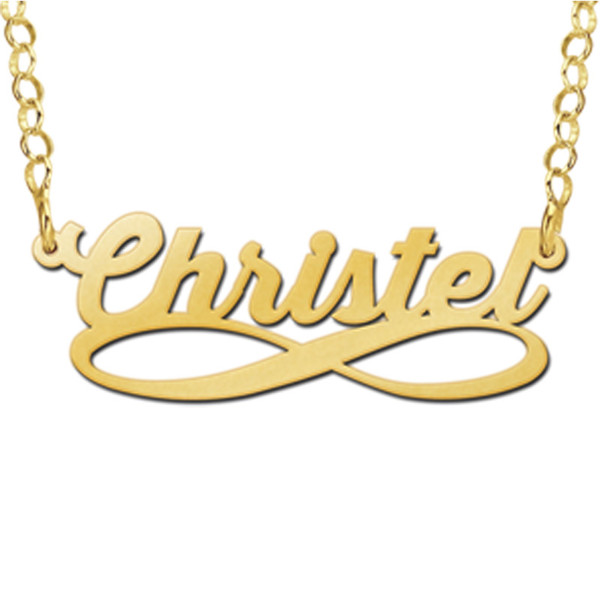 Iinfinity Namenskette aus Gold oder Silber zum Konfigurieren - Produktbild