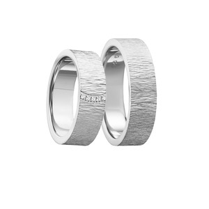 Trauringe Silber Eheringe Eismatt 925 Gravur Zirkonia...