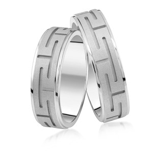 Paarringe Silber Eheringe mattiert 925 Gravur M/MZ010...