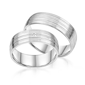 Paarringe Silber Eheringe lngsmattiert 925 Gravur...