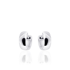 Polierte Damen Kreolen 925 Sterling Silber HELGI-KCA4/13.5