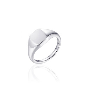 Ring zum Gravieren in ein Quadrat 925 Sterling Silber...