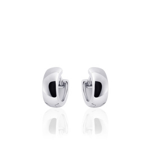 Damen Creolen poliert 925 Sterling Silber rhodiniert...