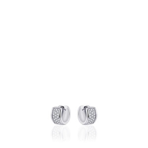 Poliert Kreolen 925 Sterling Silber rhodiniert mit...