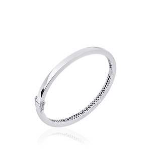 Armreif 925 Sterling Silber gerade poliert HELGI-SBB4