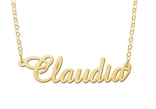 Namenskette Gold Modell Claudia zum Konfigurieren - Produktbild