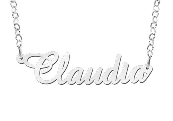 Namenskette Silber Modell Claudia zum Konfigurieren - Produktbild