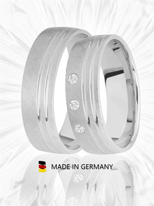 Trauringe Eheringe Gold Weißgold - GH-02W Produktbild