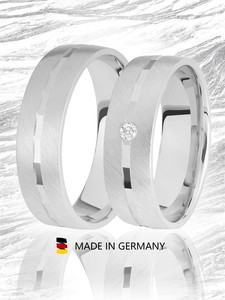 Trauringe Eheringe Gold Weißgold - GH-08W Produktbild