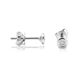 Solitär Ohrstecker in 585 Weißgold mit 0,20 ct. Brillanten