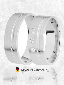 Trauringe Eheringe Gold Weißgold - GH-10W Produktbild