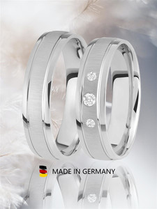 Trauringe Eheringe Gold Weißgold - GH-013W Produktbild