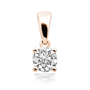 Solitär Anhänger in 585 Roségold mit 0,25 ct. Brillant