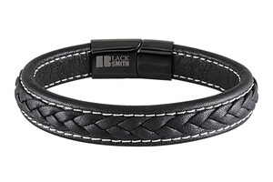 Herren Armband Leder geflochten Produktbild
