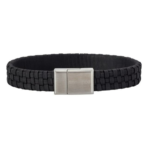 SON Armband schwarzes Kalbsleder 21cm 12mm