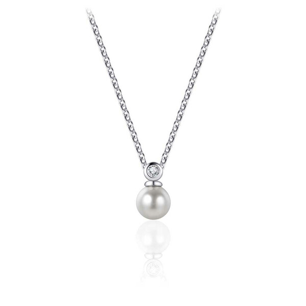 Damen Collier mit Perlen 925 Sterling Silber