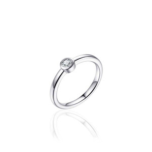 Damenring mit Zirkonia Steinen 925 Sterling Silber