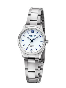 Regent Damenarmbanduhr Silberfarben F-1419