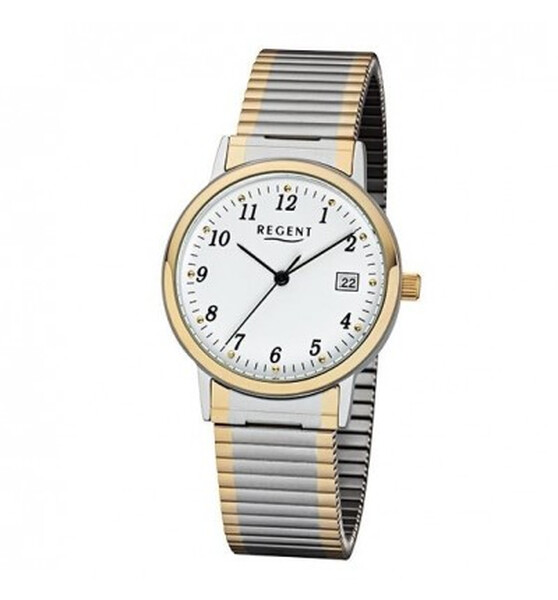 Regent Herrenarmbanduhr Gold-/Silberfarben F-1015