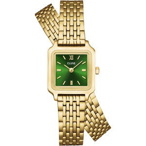 Gracieuse Mini Uhr Waldgr�n Goldfarben