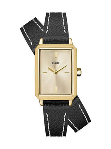 Fluette Damenuhr Lederband Goldfarben CW11517