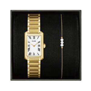 Geschenkbox - Belisenna Damenuhr in Gold/Wei� und d�nnes...