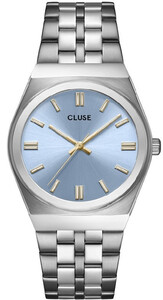 Retro 70er Damenuhr Hellblau/Silberfarben CW35102