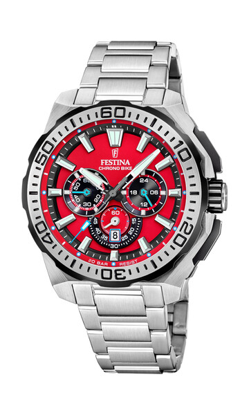Festina Chrono Bike Herrenuhr Rot/Silber F20724/5