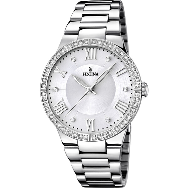 Festina Boyfriend Collection Damenuhr Silberfarben mit...