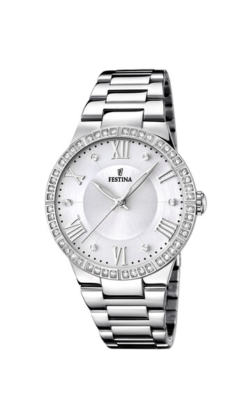 Festina Boyfriend Collection Damenuhr Silberfarben mit...