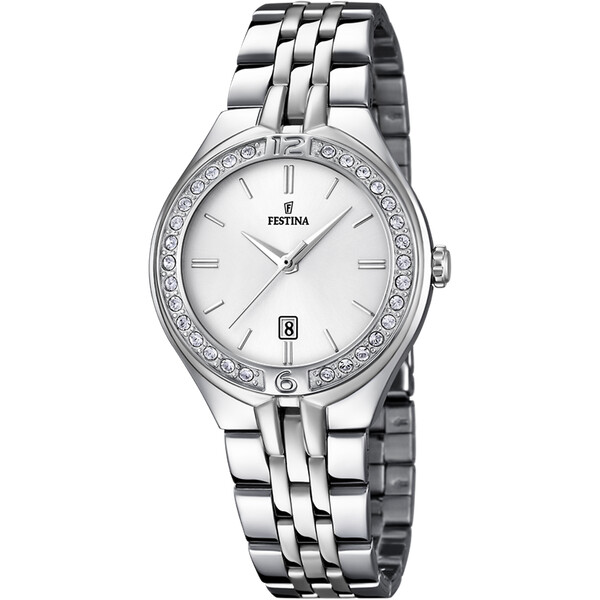 Festina Mademoiselle Damenuhr Silberfarben mit...