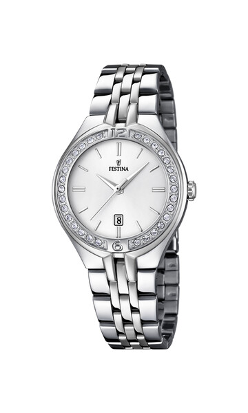 Festina Mademoiselle Damenuhr Silberfarben mit...