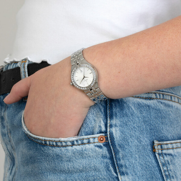 Festina Mademoiselle Damenuhr Silberfarben mit...