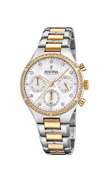 Festina Boyfriend Collection Damenuhr Gold-/Silberfarben...