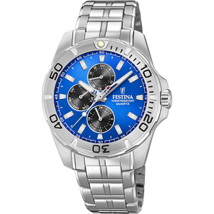 Festina Multifunction Herrenuhr Blau/Silberfarben F20445/4