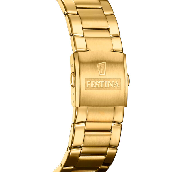 Festina Timeless Chronograph Herrenuhr Gr�n/Goldfarben...