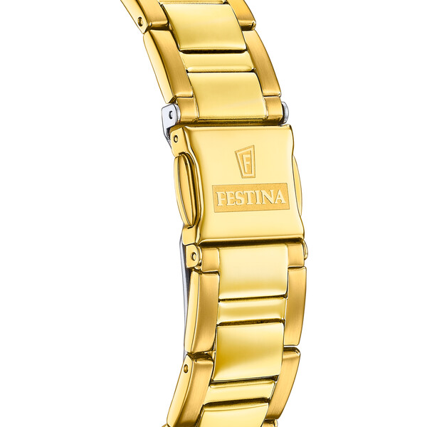 Festina Boyfriend Collection Damenuhr Perl-/Goldfarben...