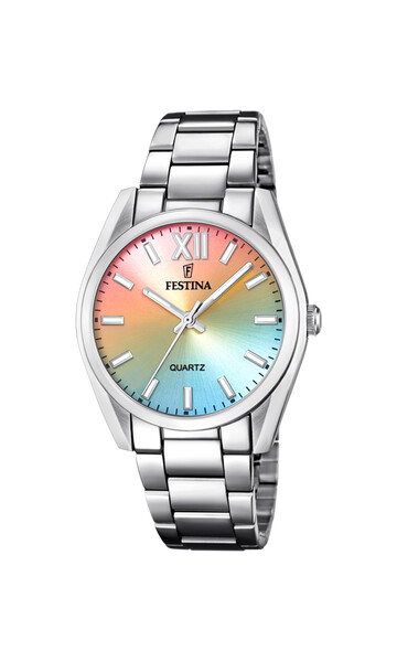 Festina Boyfriend Collection Damenuhr Regenbogenfarben/Silber F20622/H