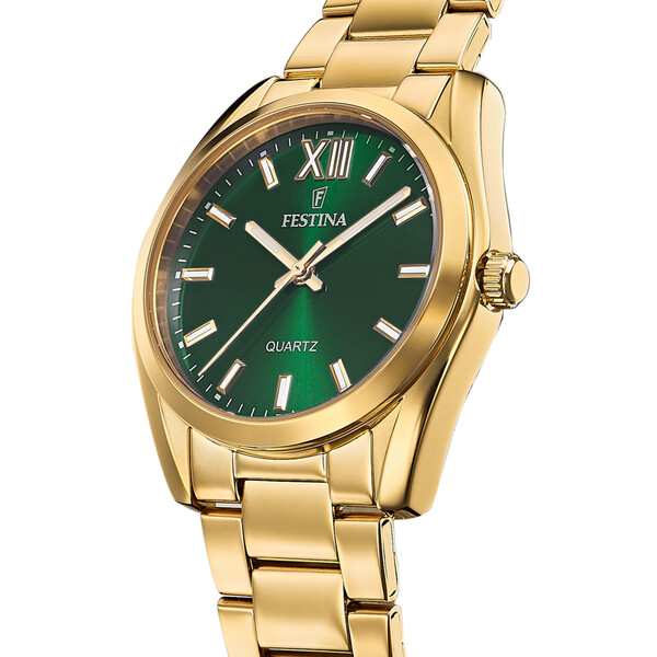 Festina Boyfriend Collection Damenuhr Gr�n/Gold F20640/4