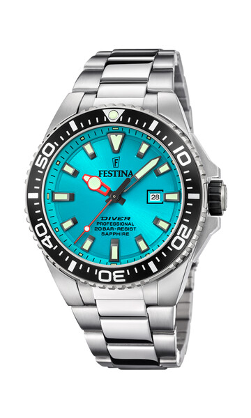 Festina Diver Herrenuhr Hellblau/Silber F20663/5