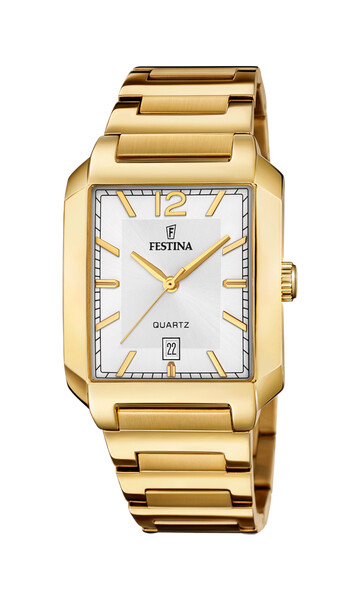 Festina On The Square Herrenuhr Wei�/Gold F20678/2