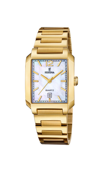 Festina On The Square Damenuhr Perlmutt/Gold F20680/2