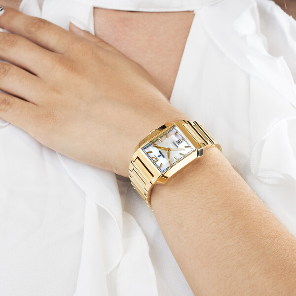 Festina On The Square Damenuhr Perlmutt/Gold F20680/2