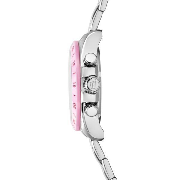 Festina Ceramic Unisex-Uhr Pink/Silber mit Keramiklünette...
