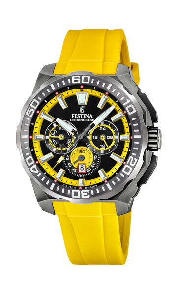 Festina Chrono Bike Herrenuhr Schwarz/Gelb F20725/1