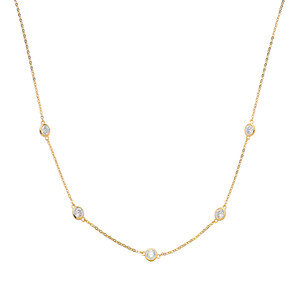 Goldhalskette für Damen mit Zirkoniasteinen XG9K3021G