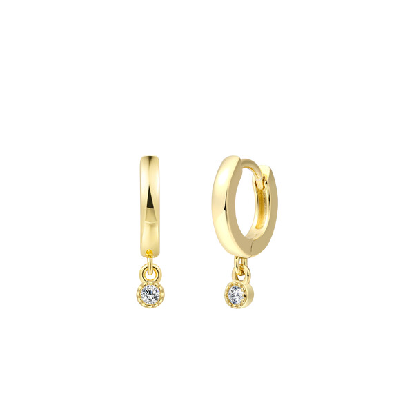 Damen Creolen aus 925/- Sterlingsilber mit...